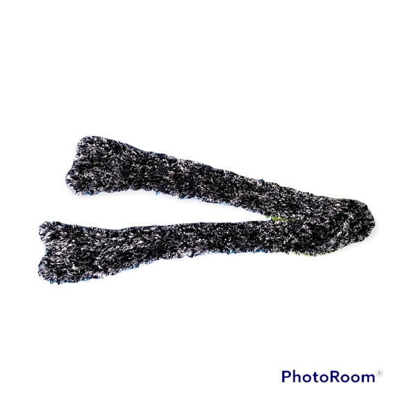 Ultra-Soft Long Fuzzy Scarf | Charcoal Mix | One Size - Picture 3 of 4